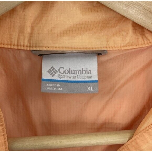 Columbia Women’s Orange 100% Nylon Sheer Jacket Sleeveless Size XL Activewear - Picture 5 of 10